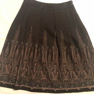 Ann Taylor Embroidered ALine Skirt